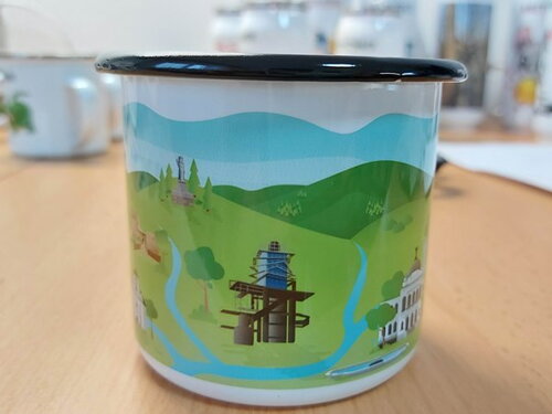 Plecháček s vlastním potiskem Plechový hrnek s potiskem na přání