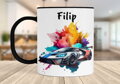 Plastový hrnek Závodní auto