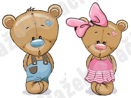 Nažehlovací arch Medvídek holka a kluk