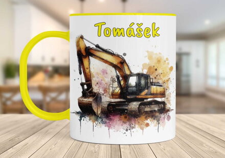Plastový hrnek Bagr