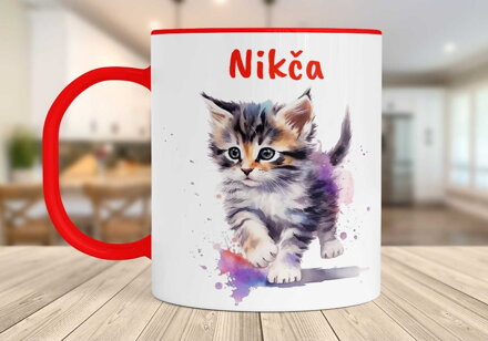 Plastový hrnek Kotě