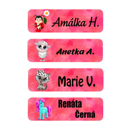Nažehlovací jmenovka červená