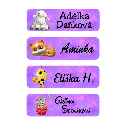 Nažehlovací jmenovka fialová
