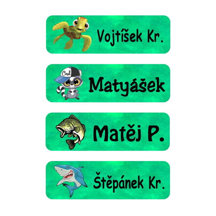 Nažehlovací jmenovka zelená