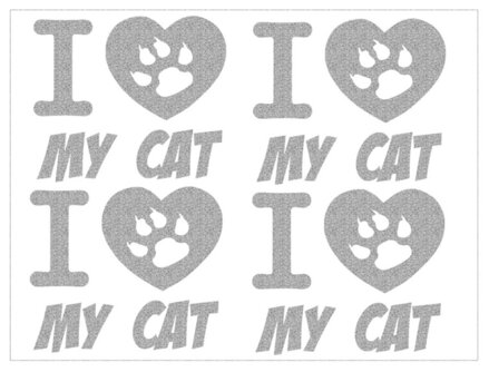 Reflexní arch Srdce kočka