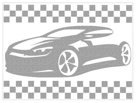 Reflexní arch Závodní auto 1