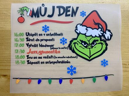 Nažehlovačka Grinch - Můj den