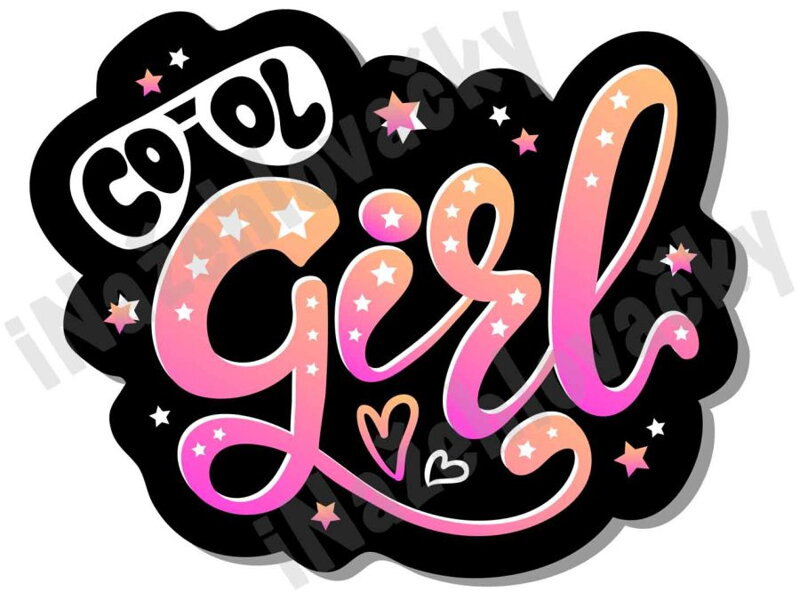 Nažehlovací arch Cool girl Nažehlovací arch Cool girl