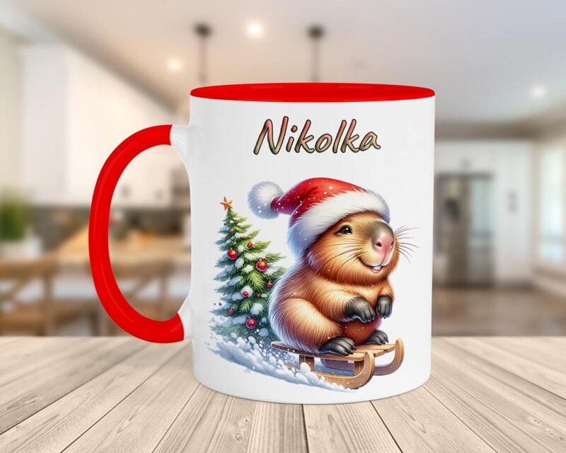 Keramický hrnek Vánoční kapybara