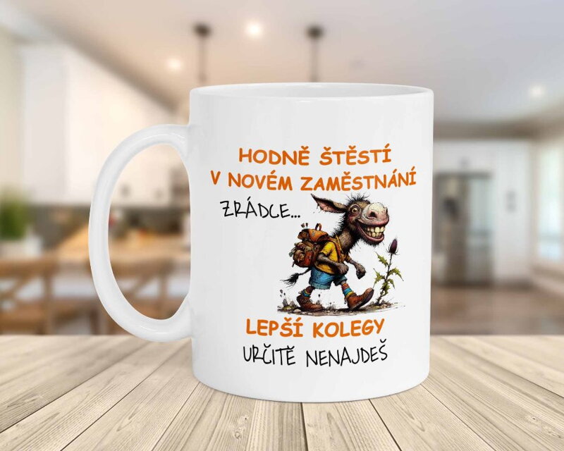 Keramický hrnek Nové zaměstnání osel